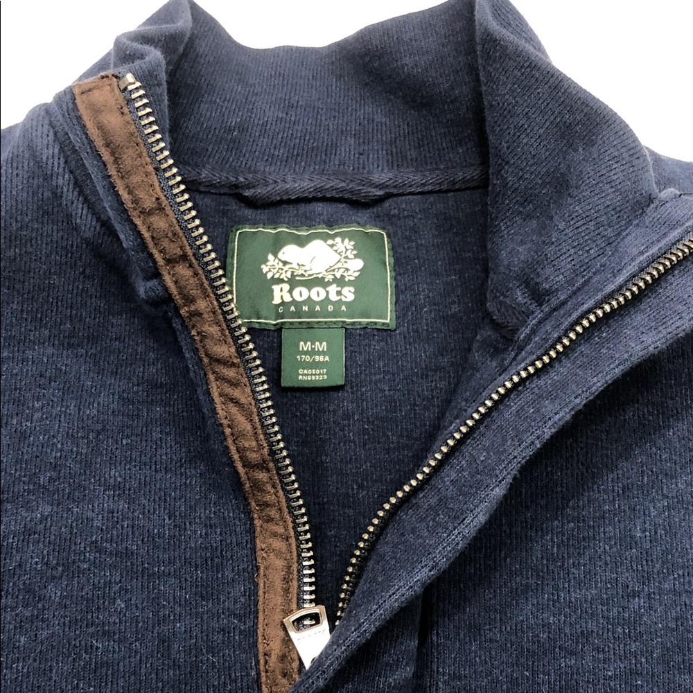 Roots ¼ Zip Sweatshirt – Denim Blue – Medium / Fits Like Men’s Small - Picture 10 of 14